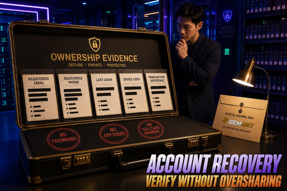 Account recovery ownership file with safe verification evidence