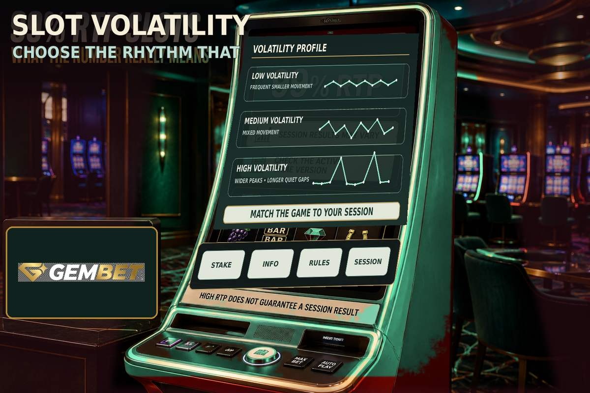 Slot volatility comparison for choosing low, medium, or high-volatility games on Gembet