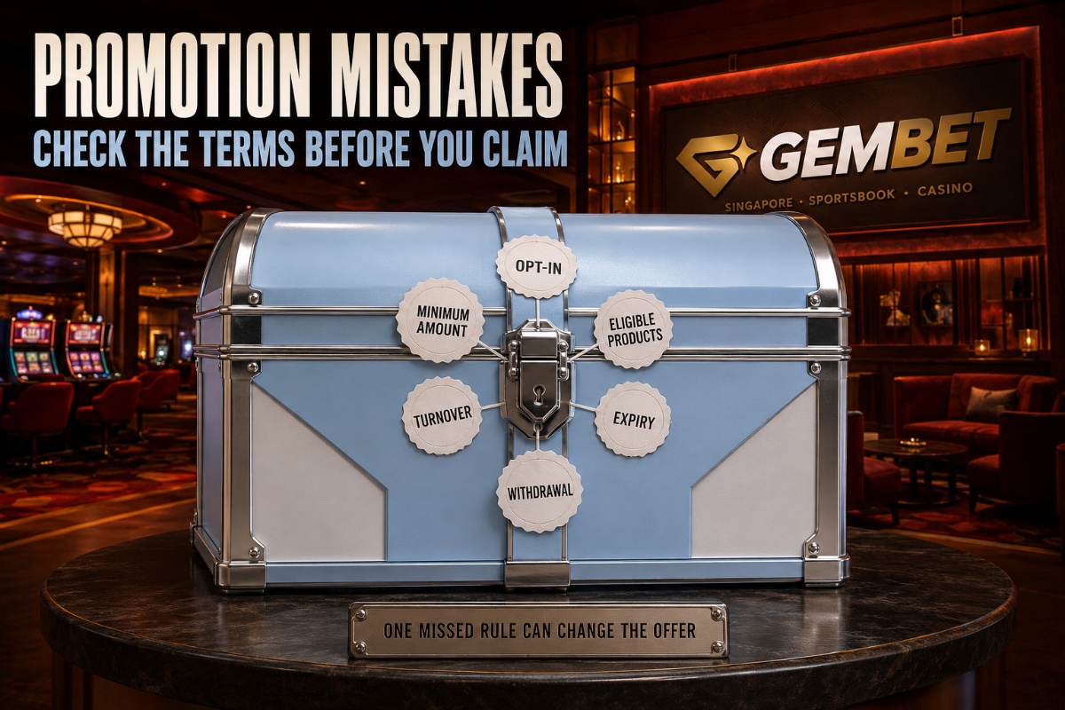 Promotion mistakes identified before a Gembet Singapore betting offer is claimed