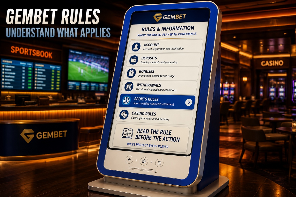 Gembet rules reviewed for account registration, deposits, bonuses, withdrawals, sports betting and casino play