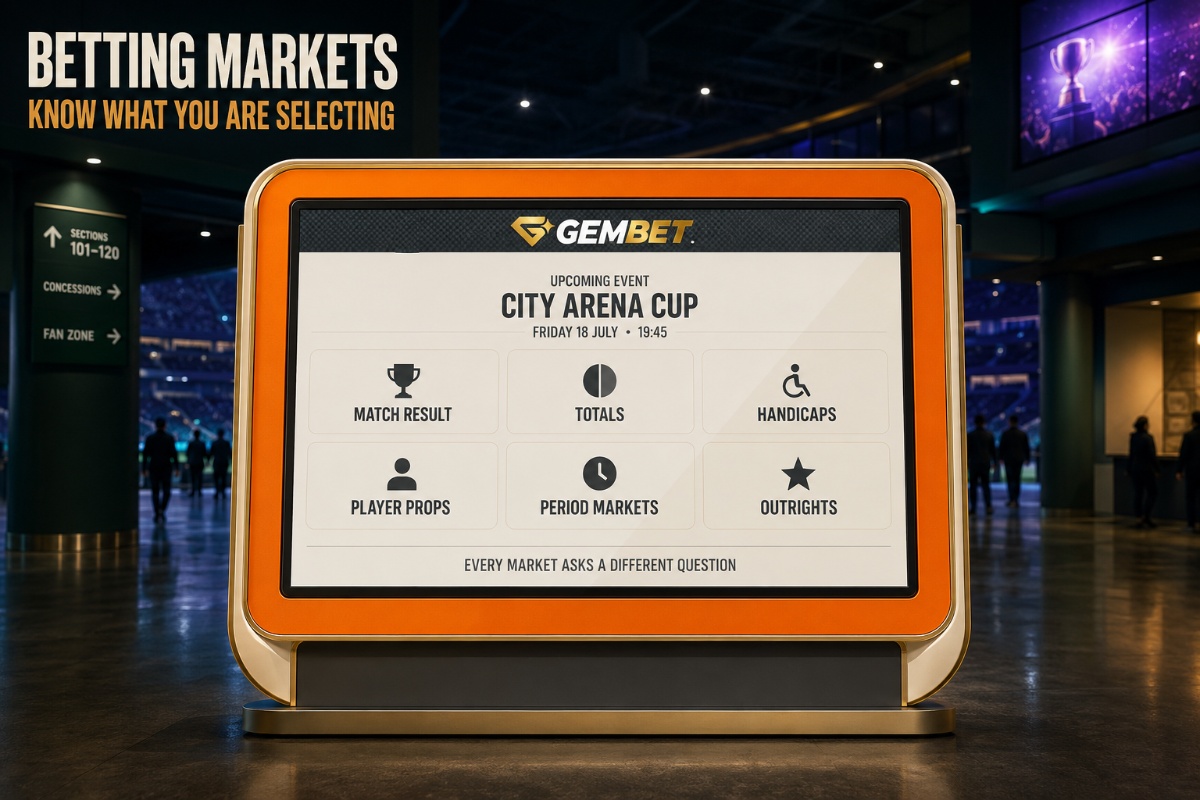 Betting markets explained through match result, totals, handicaps, player props and period wagers