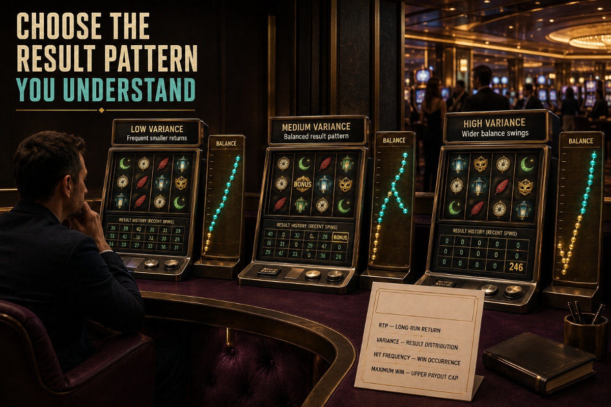 Slot variance guide comparing low medium and high volatility games